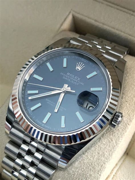 rolex datejust midsize blue face|Rolex Datejust blue face 41mm.